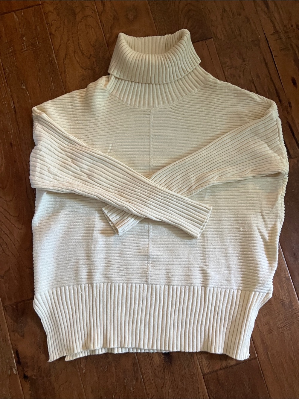 Cozy Cream Ribbed Turtleneck Sweater